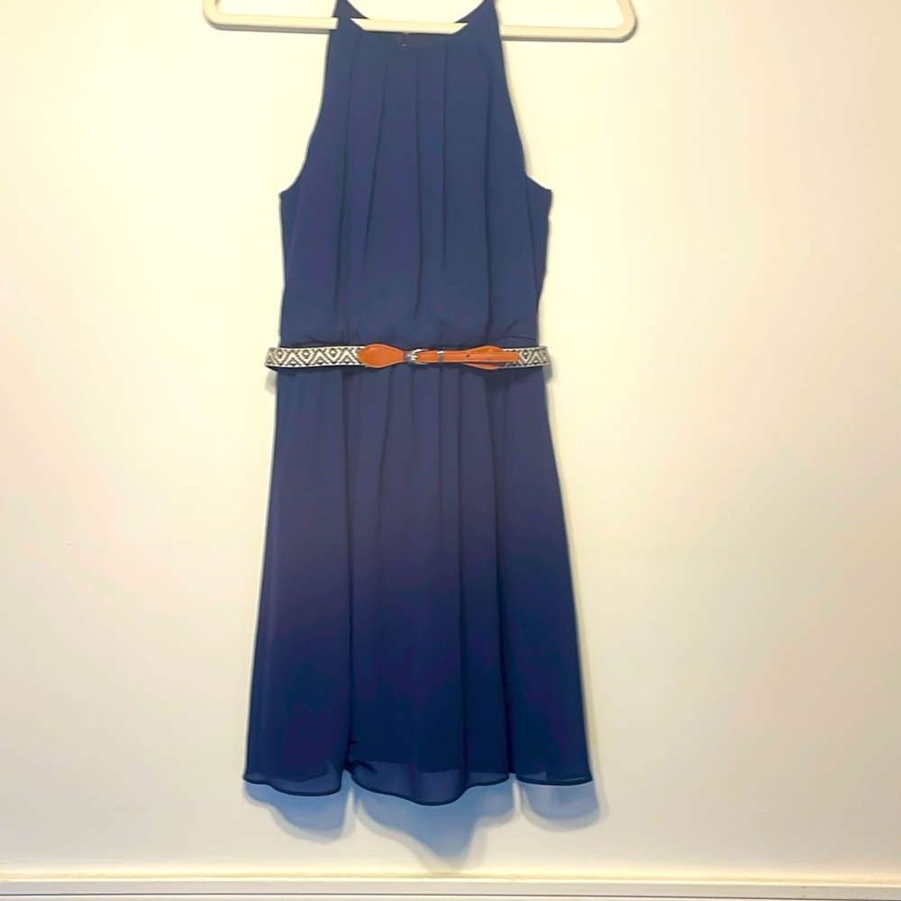 IZ Byer navy blue summer dress.